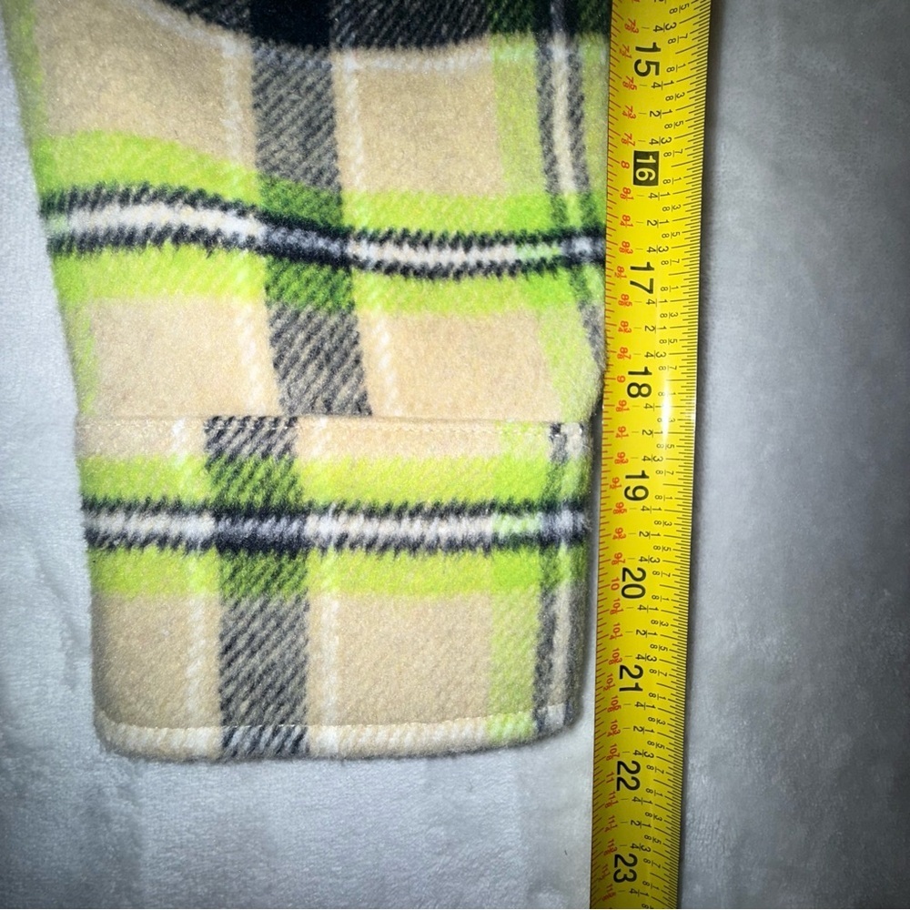 BP Brushed Plaid Oversize Shirt Jacket shacket XS- Green and Gray - Picture 9 of 12